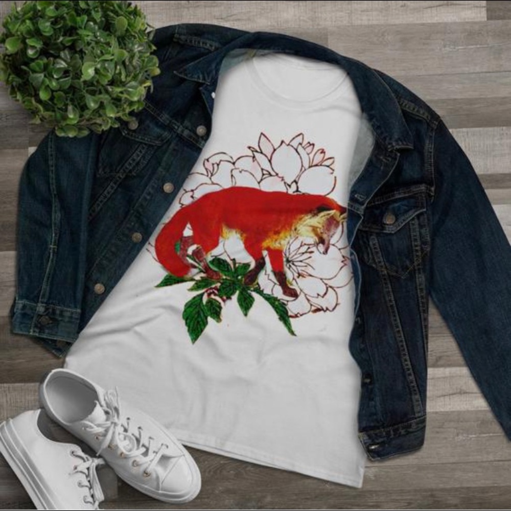 Printed T shirt fix and cherry blossom